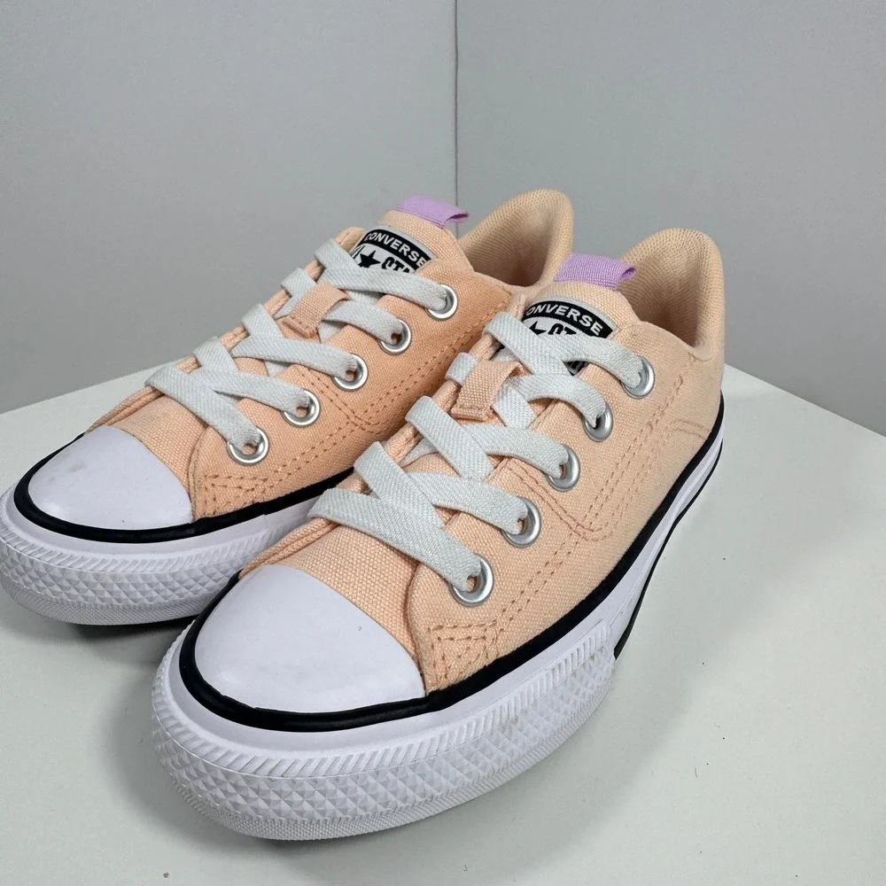 Converse Chuck Taylor All Star Low Top Kids Size 13 Peach Purple Butterfly
